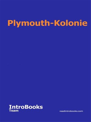 cover image of Plymouth-Kolonie